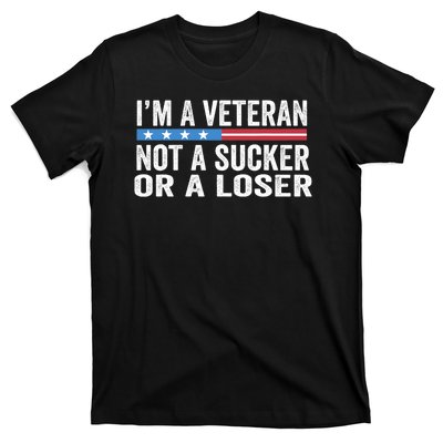 Vintage IM Veteran Not A Sucker Or A Loser T-Shirt