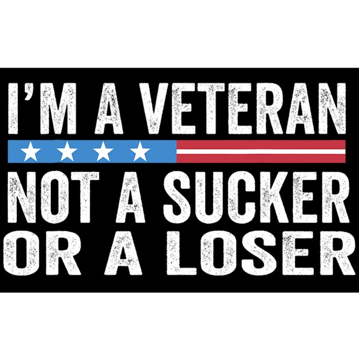 Vintage IM Veteran Not A Sucker Or A Loser Bumper Sticker