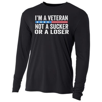 Vintage IM Veteran Not A Sucker Or A Loser Cooling Performance Long Sleeve Crew