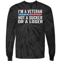 Vintage IM Veteran Not A Sucker Or A Loser Tie-Dye Long Sleeve Shirt