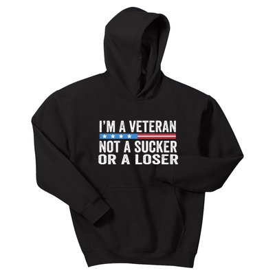 Vintage IM Veteran Not A Sucker Or A Loser Kids Hoodie