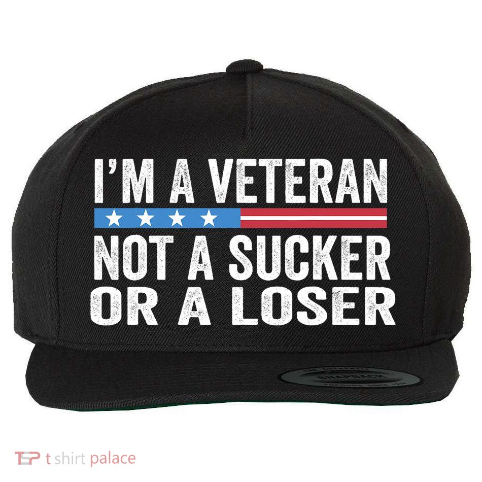 Vintage IM Veteran Not A Sucker Or A Loser Wool Snapback Cap