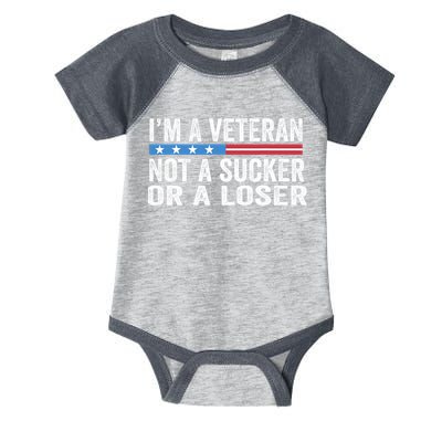 Vintage IM Veteran Not A Sucker Or A Loser Infant Baby Jersey Bodysuit