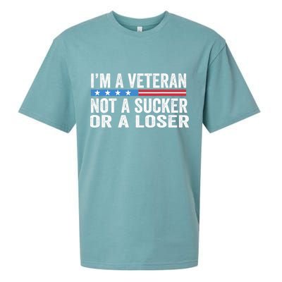 Vintage IM Veteran Not A Sucker Or A Loser Sueded Cloud Jersey T-Shirt