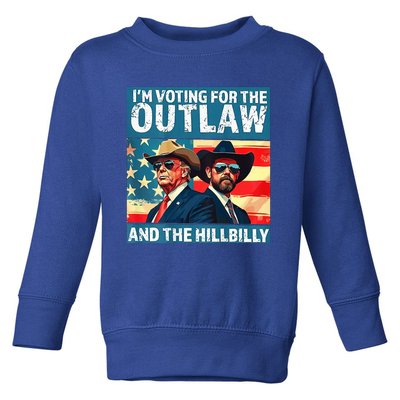 Vintage IM Voting For The Outlaw And The Hill 2024 Toddler Sweatshirt