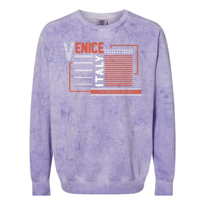 Venice Italy Colorblast Crewneck Sweatshirt