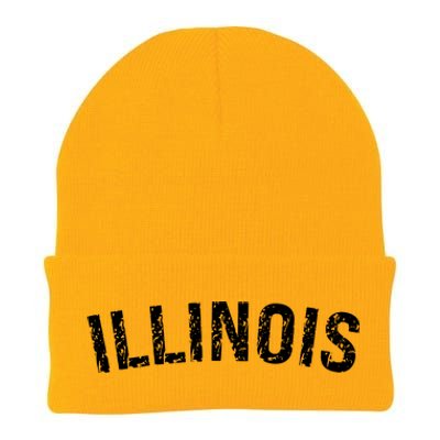 Vintage Illinois Knit Cap Winter Beanie