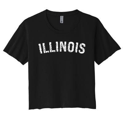 Vintage Illinois Women's Crop Top Tee