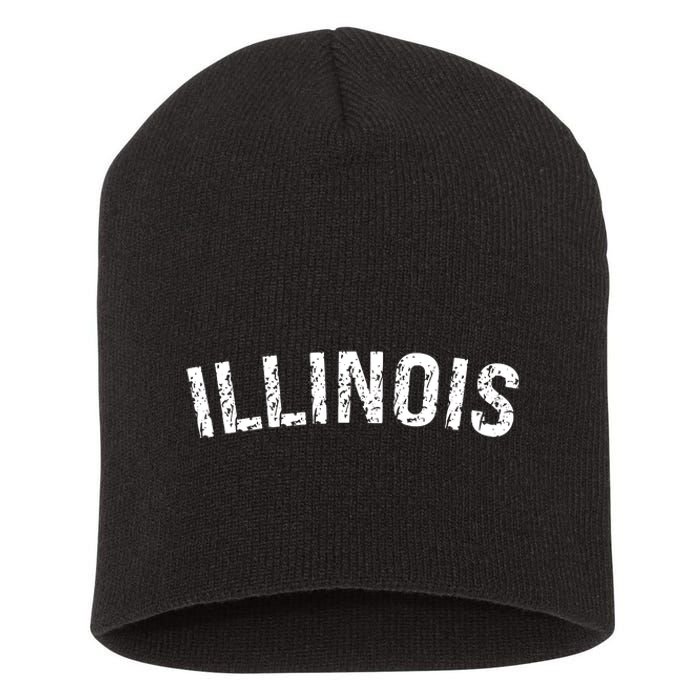 Vintage Illinois Short Acrylic Beanie