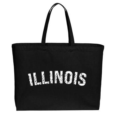 Vintage Illinois Cotton Canvas Jumbo Tote