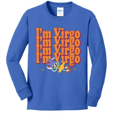 Vintage Im Virgo Astrology Zodiac Sign Horoscope Birthday Gift Kids Long Sleeve Shirt