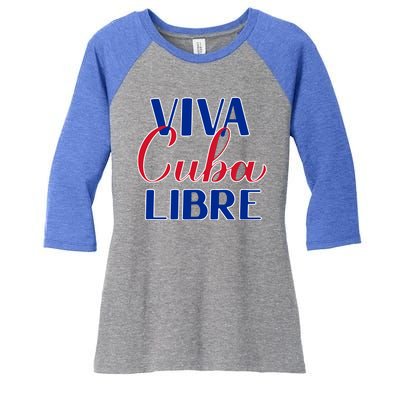 Viva Cuba Libre Women's Tri-Blend 3/4-Sleeve Raglan Shirt