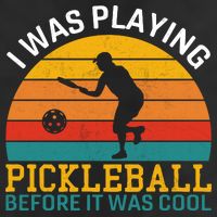 Vintage I Was Playing Pickleball Before It Was Cool Golf Towel