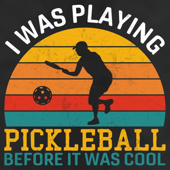 Vintage I Was Playing Pickleball Before It Was Cool Golf Towel