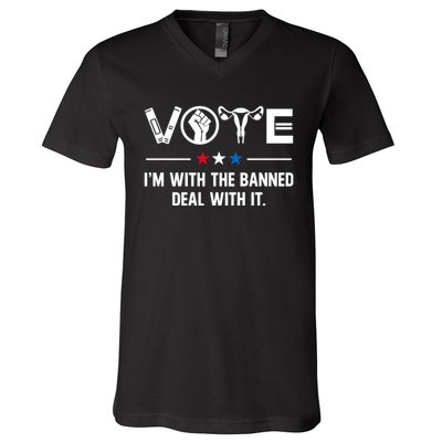 Vote Im With The Banned Deal With It V-Neck T-Shirt