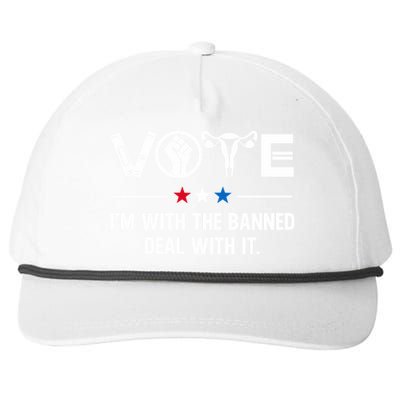 Vote Im With The Banned Deal With It Snapback Five-Panel Rope Hat