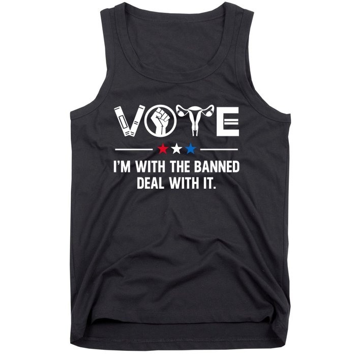 Vote Im With The Banned Deal With It Tank Top