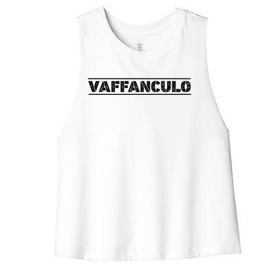 Vaffanculo Italian Word Bad Word Insult Language Gift Women's Racerback Cropped Tank