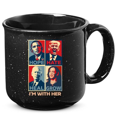 Vintage Im With Her Vote Kamala Harris 2024 15oz Campfire Ceramic Mug