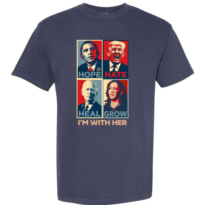 Vintage Im With Her Vote Kamala Harris 2024 Garment-Dyed Heavyweight T-Shirt