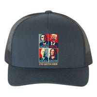 Vintage Im With Her Vote Kamala Harris 2024 Yupoong Adult 5-Panel Trucker Hat