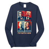 Vintage Im With Her Vote Kamala Harris 2024 Long Sleeve Shirt