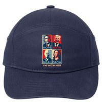 Vintage Im With Her Vote Kamala Harris 2024 7-Panel Snapback Hat