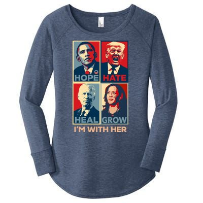 Vintage Im With Her Vote Kamala Harris 2024 Women's Perfect Tri Tunic Long Sleeve Shirt