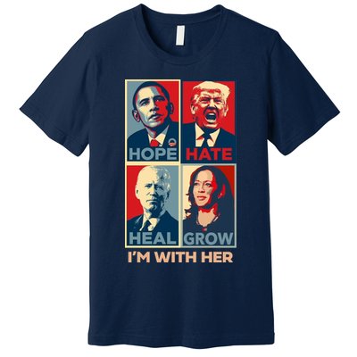 Vintage Im With Her Vote Kamala Harris 2024 Premium T-Shirt