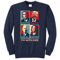 Vintage Im With Her Vote Kamala Harris 2024 Tall Sweatshirt