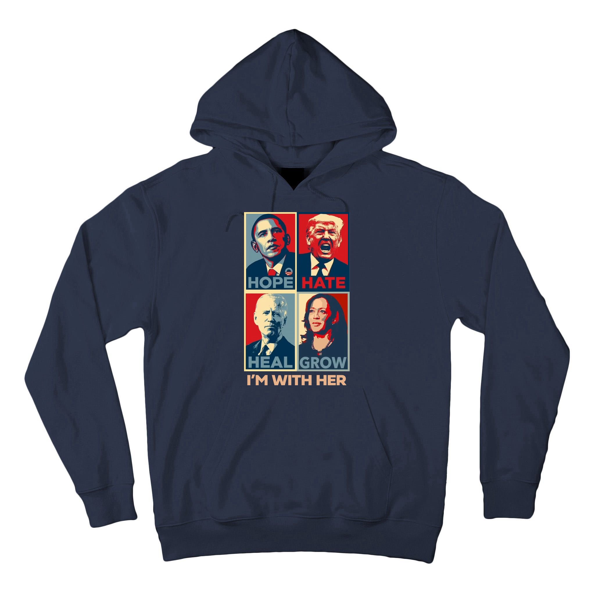 Vintage Im With Her Vote Kamala Harris 2024 Tall Hoodie