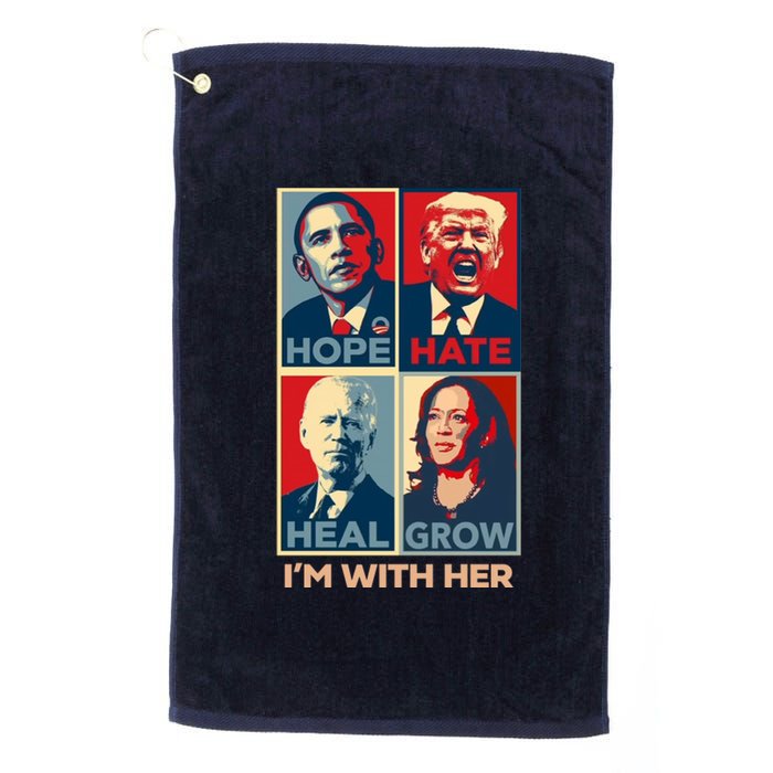 Vintage Im With Her Vote Kamala Harris 2024 Platinum Collection Golf Towel