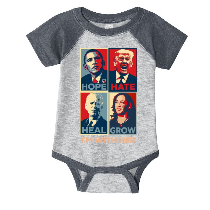 Vintage Im With Her Vote Kamala Harris 2024 Infant Baby Jersey Bodysuit