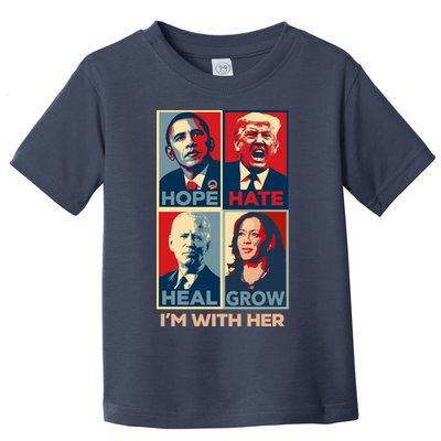 Vintage Im With Her Vote Kamala Harris 2024 Toddler T-Shirt