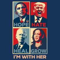 Vintage Im With Her Vote Kamala Harris 2024 Womens T-Shirt