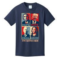 Vintage Im With Her Vote Kamala Harris 2024 Kids T-Shirt