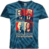 Vintage Im With Her Vote Kamala Harris 2024 Kids Tie-Dye T-Shirt