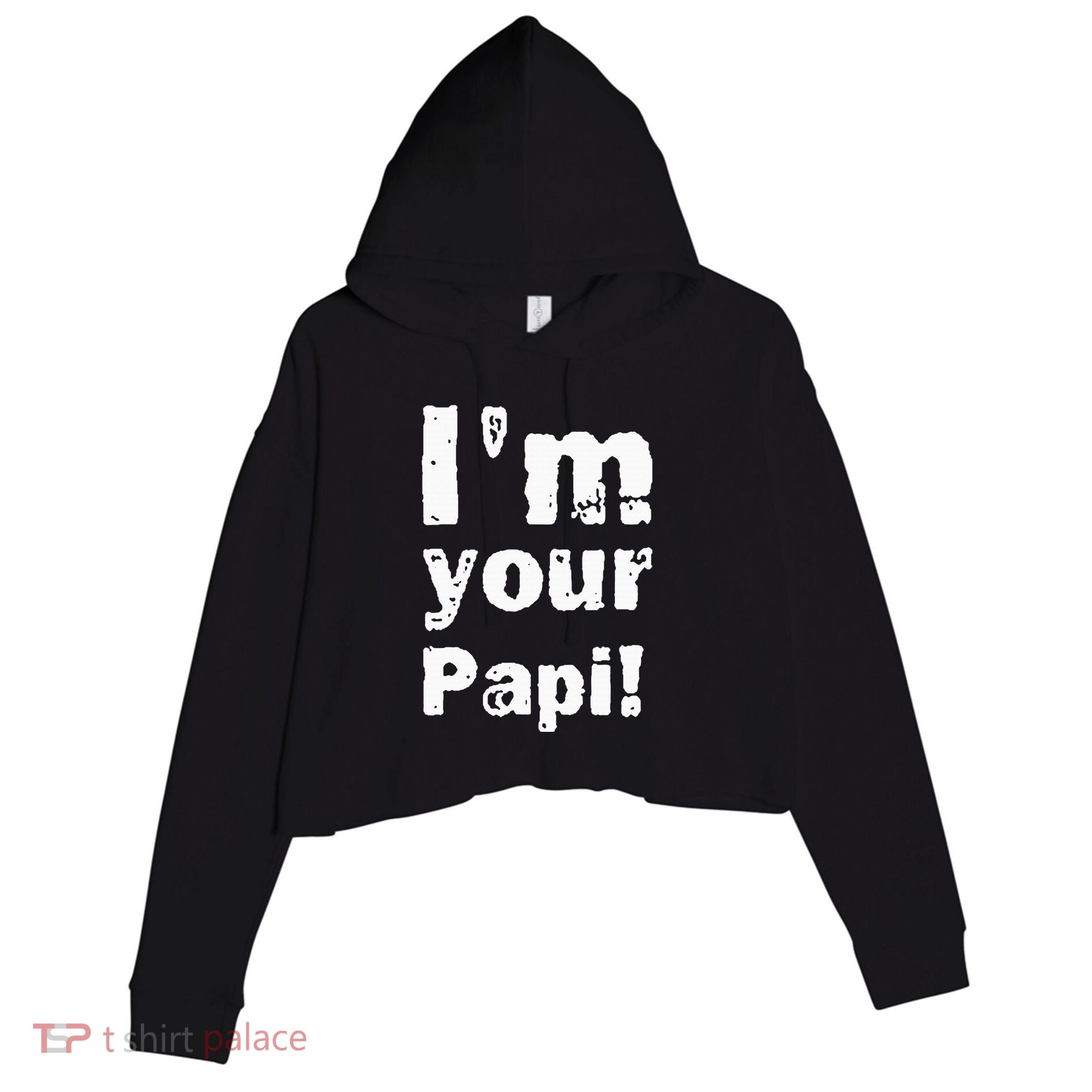 Vintage IM Your Papi Crop Fleece Hoodie