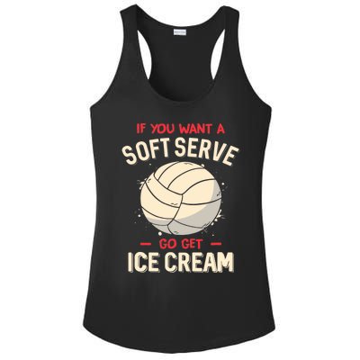 Volleyball If You Want A Soft Serve Go Get Ice Cream Ladies PosiCharge Competitor Racerback Tank