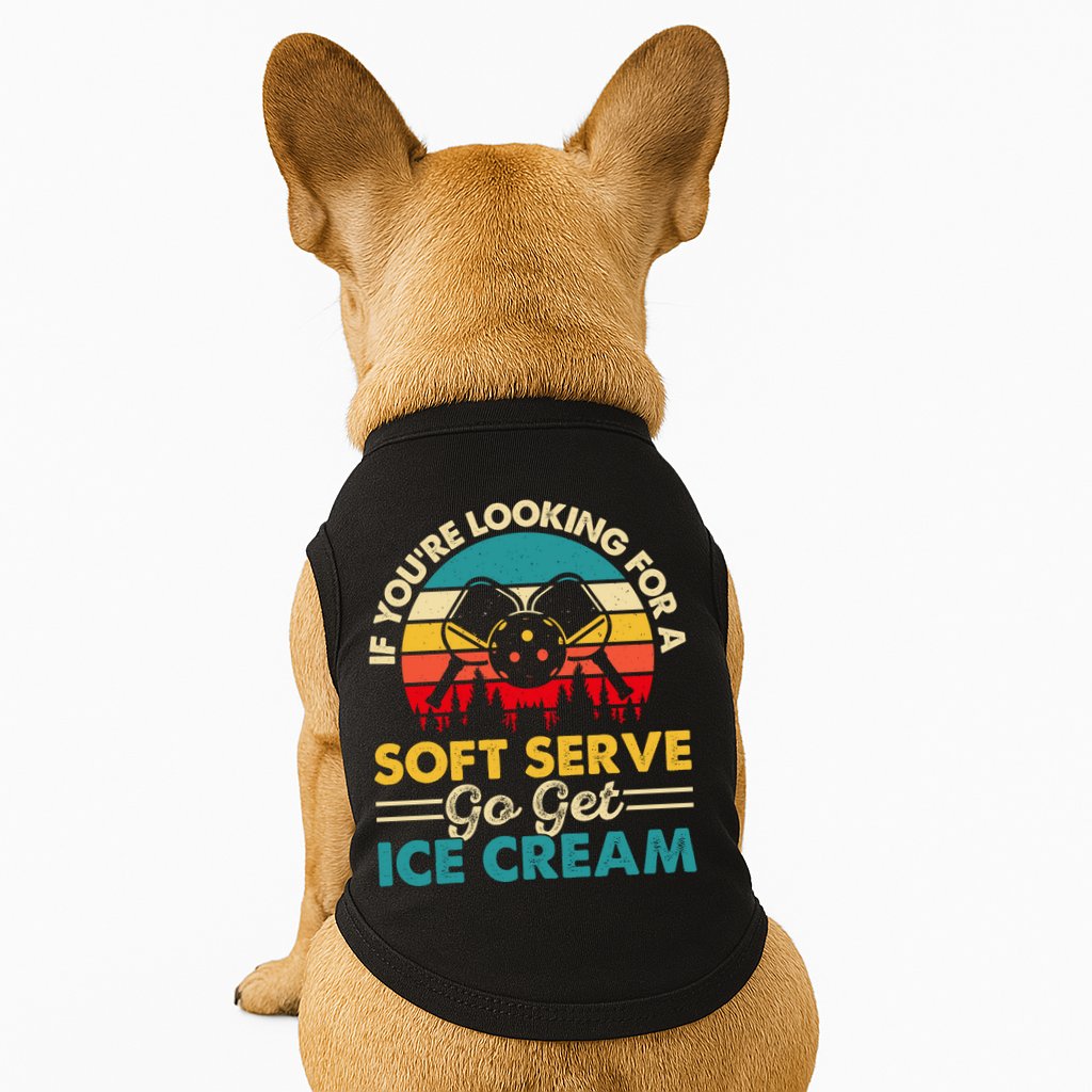 Vintage If You Looking For A Soft Serve Pickleball Gift Doggie Tank