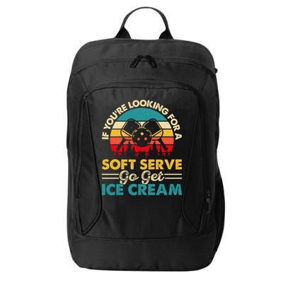 Vintage If You Looking For A Soft Serve Pickleball Gift City Backpack