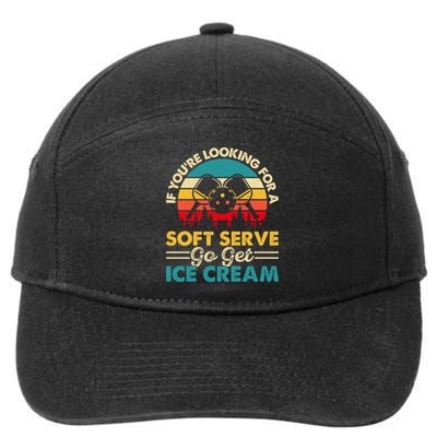 Vintage If You Looking For A Soft Serve Pickleball Gift 7-Panel Snapback Hat