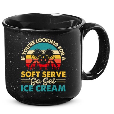 Vintage If You Looking For A Soft Serve Pickleball Gift 15oz Campfire Ceramic Mug