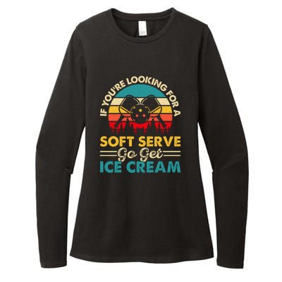 Vintage If You Looking For A Soft Serve Pickleball Gift Womens CVC Long Sleeve Shirt