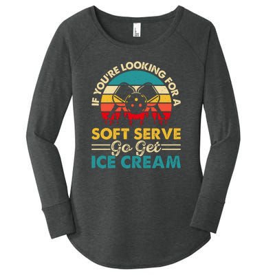 Vintage If You Looking For A Soft Serve Pickleball Gift Women's Perfect Tri Tunic Long Sleeve Shirt