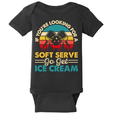 Vintage If You Looking For A Soft Serve Pickleball Gift Baby Bodysuit