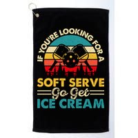 Vintage If You Looking For A Soft Serve Pickleball Gift Golf Towel