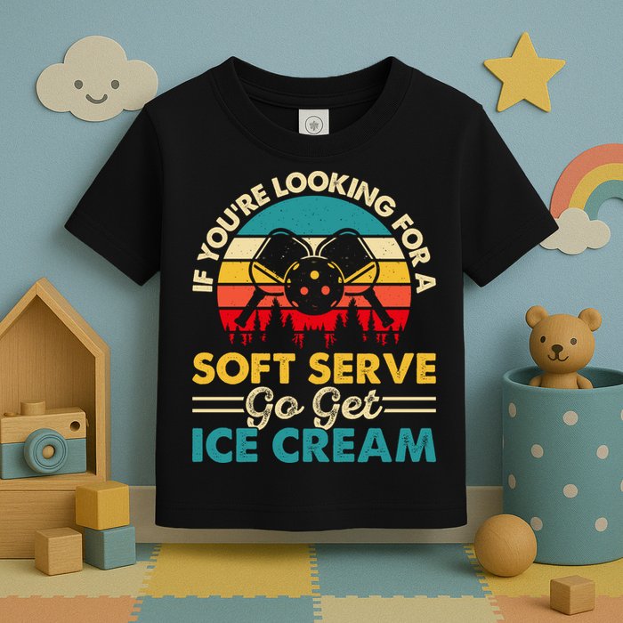 Vintage If You Looking For A Soft Serve Pickleball Gift Toddler T-Shirt