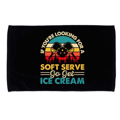 Vintage If You Looking For A Soft Serve Pickleball Gift Microfiber Hand Towel