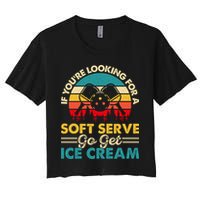 Vintage If You Looking For A Soft Serve Pickleball Gift Crop Top